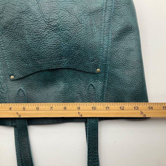 Portland Leather Goods Distressed Leather Teal Tote Bag Lagoon Juliette - Picture 7 of 16